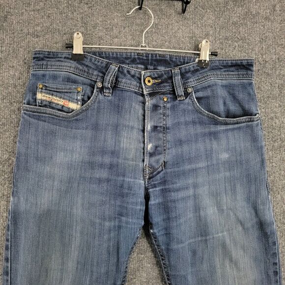 DIESEL SAFADO Slim Straight Button Fly Denim Blue Jeans SIZE 32x32 ACTUAL 33x32 - Picture 3 of 15